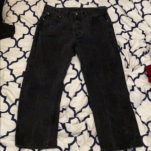 Black denim pants